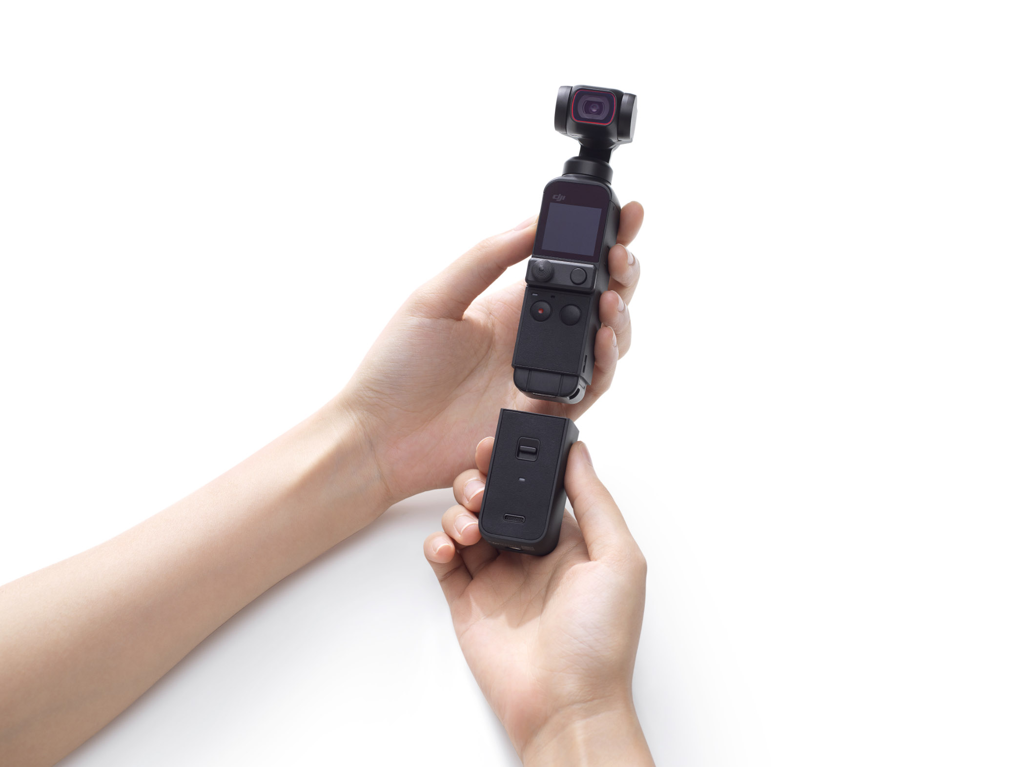 DJI Pocket 2 Creator Combo kamera su stabilizatoriumi ir DJI Pocket 2 Creator Combo kamera su stabilizatoriumi ir